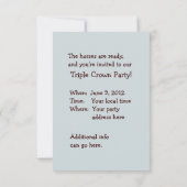 Invitation de partie de course de cheval de Triple (Dos)