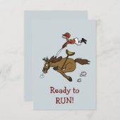 Invitation de partie de course de cheval de Triple (Devant / Derrière)