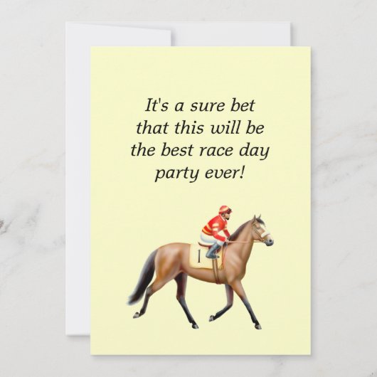 Invitation de partie de course de chevaux (Dos)