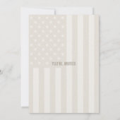 Invitation de partie de coutume 4 juillet (Dos)