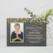 Invitation de partie de craie de menthe de photo (Debout devant)