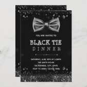 Invitation de partie de cravate noire (Devant / Derrière)