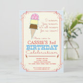 Invitation de partie de crème glacée (Debout devant)