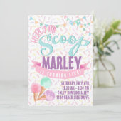 Invitation de partie de crème glacée (Debout devant)