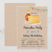 Invitation de partie de crêpe de petit déjeuner (Devant / Derrière)