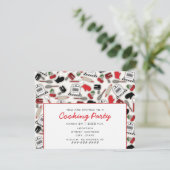 Invitation de partie de cuisine - cuisine vintage (Debout devant)