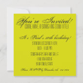 Invitation de partie de Danse polynésienne-Hooper (Dos)