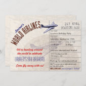 Invitation de partie de destination de billet (Devant / Derrière)