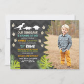 Invitation de partie de dinosaure d'invitation (Devant)