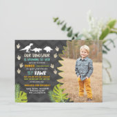 Invitation de partie de dinosaure d'invitation (Debout devant)