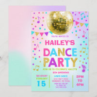 Invitation de partie de disco de lueur