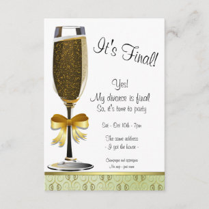 Invitation de partie de divorce de cannelure de