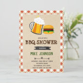 Invitation de partie de douche d'hamburger de (Debout devant)