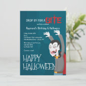Invitation de partie de Dracula Halloween (Debout devant)