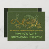 Invitation de partie de dragon de la terre (Devant / Derrière)