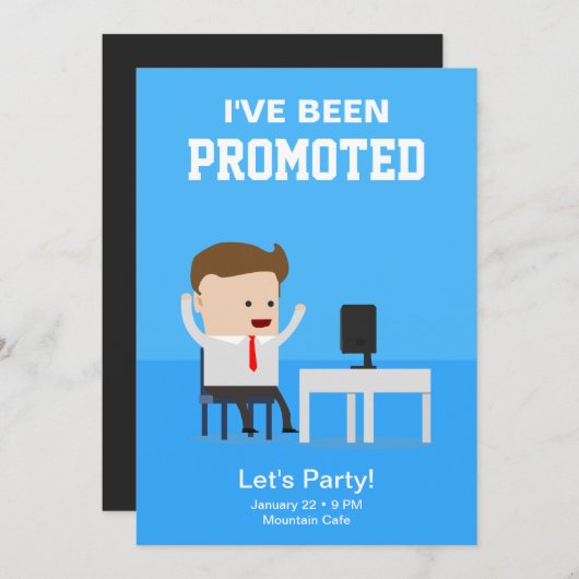 Invitation de partie de faire-part de promotion du (Devant / Derrière)