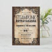 Invitation de partie de fantaisie de Steampunk (Debout devant)