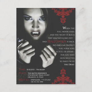Invitation de partie de Femme Fatale Halloween
