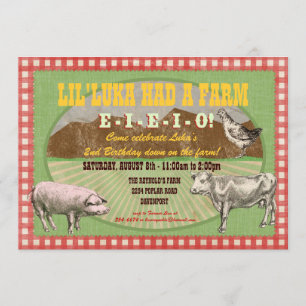 Invitation de partie de ferme - vieux MacDonald a