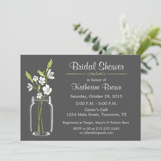 Invitation de partie de Fête de la mariée de pot (Debout devant)