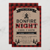 Invitation de partie de feu de bûcheron (Devant / Derrière)