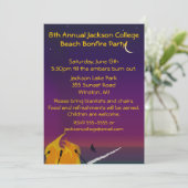 Invitation de partie de feu de plage (Debout devant)