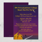 Invitation de partie de feu de plage (Devant / Derrière)