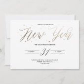 Invitation de partie de feuille d'or de partie de (Devant)