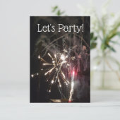 Invitation de partie de feux d'artifice (Debout devant)