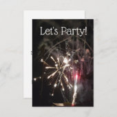 Invitation de partie de feux d'artifice (Devant / Derrière)