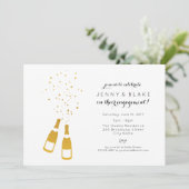 Invitation de partie de fiançailles de Champagne (Debout devant)