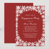 Invitation de partie de fiançailles de dentelle (Devant / Derrière)