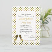 Invitation de partie de fiançailles de mariage de (Debout devant)