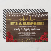 Invitation de partie de fiançailles de surprise de (Devant / Derrière)