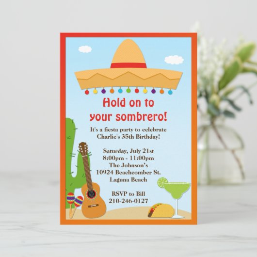 Invitation de partie de fiesta (Debout devant)