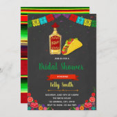 Invitation de partie de fiesta de tequila de taco (Devant / Derrière)