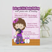 Invitation de partie de fille de bowling (Debout devant)