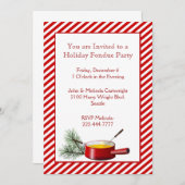Invitation de partie de fondue de vacances (Devant / Derrière)
