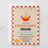 Invitation de partie de fromage de fondue (Devant)