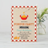 Invitation de partie de fromage de fondue (Debout devant)