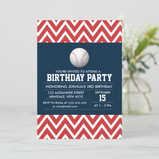 Invitation de partie de garçon d'anniversaire de (Debout devant)