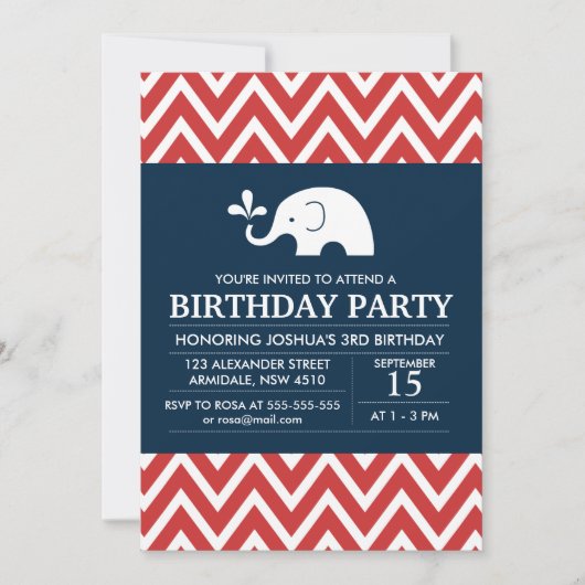 Invitation de partie de garçon d'anniversaire de (Devant)