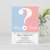 Invitation de partie de genre de bébé (Debout devant)