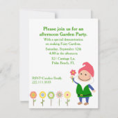 Invitation de partie de gnome de jardin (Devant)