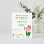 Invitation de partie de gnome de jardin (Debout devant)