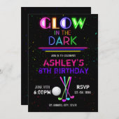 Invitation de partie de golf de lueur (Devant / Derrière)