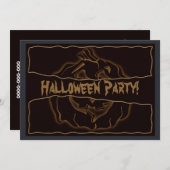 Invitation de partie de Halloween (Devant / Derrière)