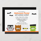 Invitation de partie de Halloween (Devant / Derrière)
