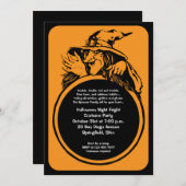 Invitation de partie de Halloween de boule de (Devant / Derrière)