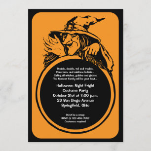 Invitation de partie de Halloween de boule de